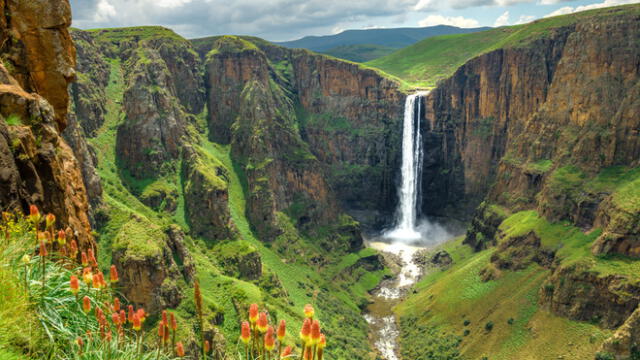 lesotho africa cascada naturaleza medio ambiente