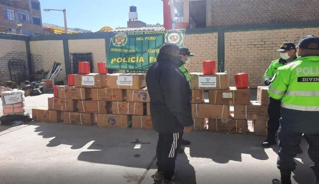 Mercadería fue trasladada a las instalaciones de Aduanas-Puno. Foto: Difusión.