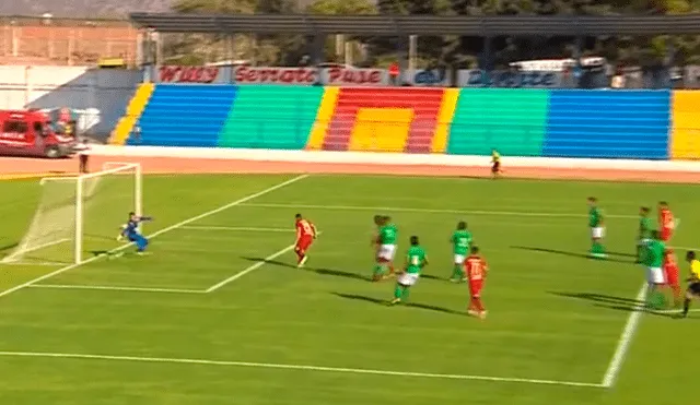 Aldo Corzo anota su primer gol en esta edición de la Copa Bicentenario. Créditos: Captura de TV