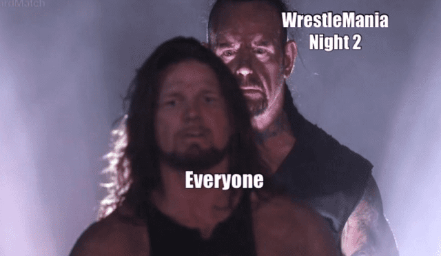The Undertaker y AJ Styles son protagonistas de los divertidos memes de la primera parte de WWE WrestleMania 36. | Foto: Facebook