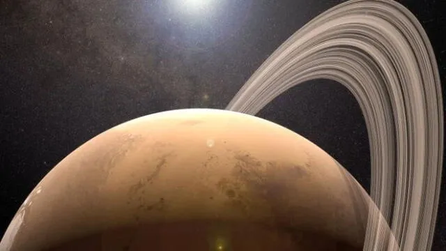 La teoría de de la formación de un anillo alrededor de Marte se sustenta en la resonancia orbital. Foto: Science Alert.