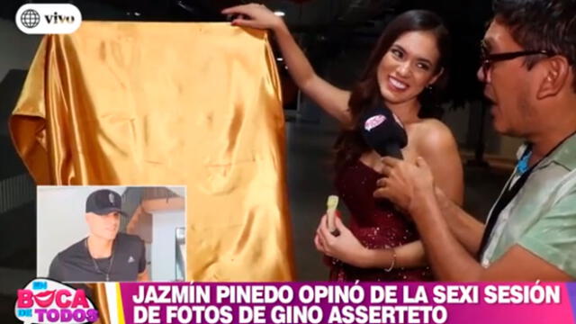 Jazmín Pinedo reacciona al ver sesión de fotos de Gino Assereto