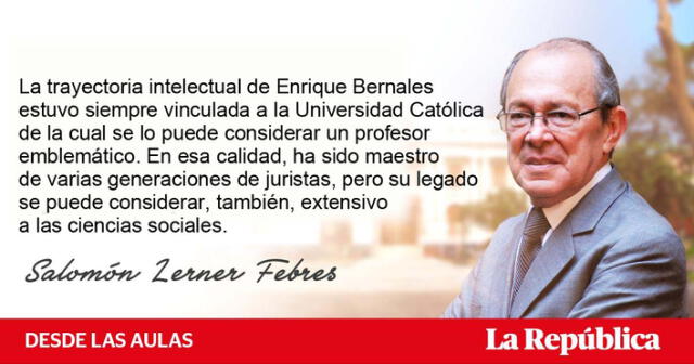 Enrique Bernales, in memoriam