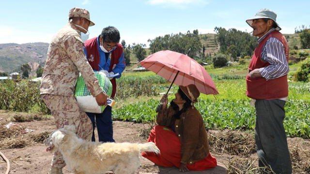 Trabajadores llevaron productos de primera necesidad a personas vulnerables de Puno.