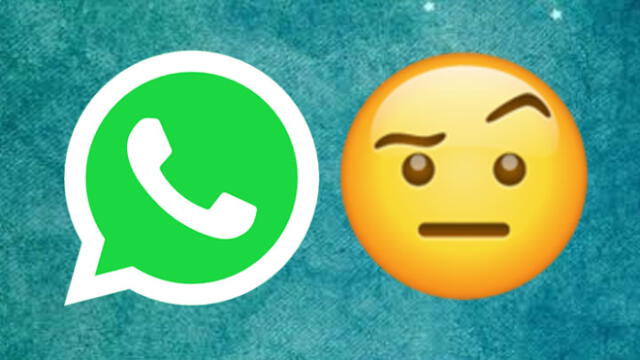 El emoji de WhatsApp de la cara con la ceja fruncida.