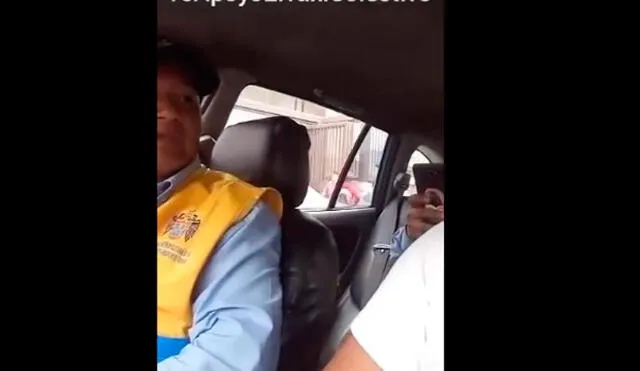 Facebook: polémica por violenta intervención de fiscalizador a taxi colectivo [VIDEO]