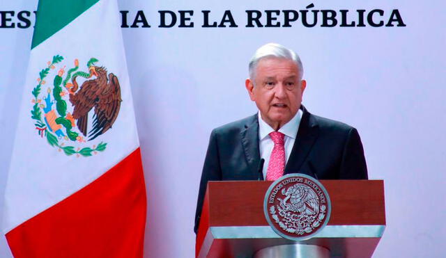 El presidente López Obrador durante el informe del tercer año del "triunfo histórico democrático del pueblo de México" en Palacio Nacional. Foto: La Jornada