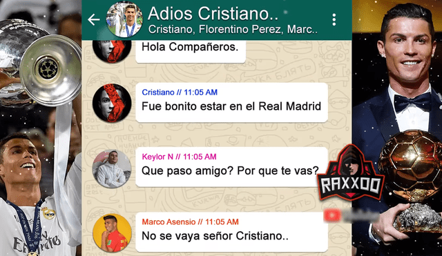 WhatsApp: sorpresa por chat de Cristiano Ronaldo en el que dice adiós al Real Madrid [VIDEO]