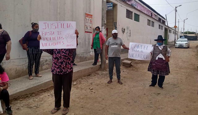 Vecinos de la víctima protestaron y pidieron justicia. Foto: Multisectorial de Mujeres de Tacna