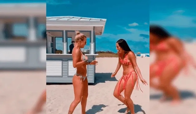 Vania Bludau y Leslie Shaw 'encienden' Instagram al bailar en bikini su nuevo éxito