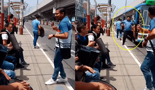 Facebook: venezolano baila en pleno paradero hasta que aparece un cobrador y reacciona así [VIDEO]