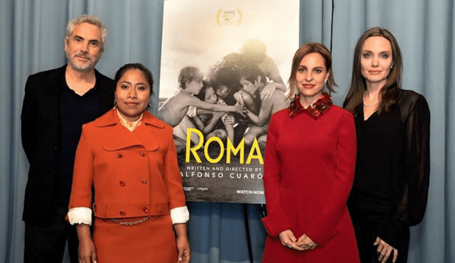 Golden Globes 2019: Angelina Jolie y Yalitza Aparicio se reunieron en proyección especial de "Roma"