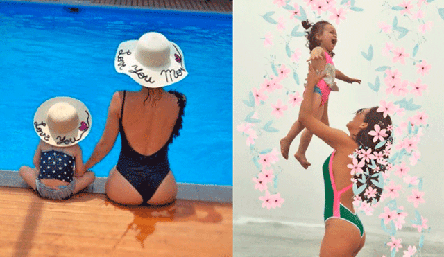 Instagram: Jazmín Pinedo y su hija desatan ternura por fotos en bikini