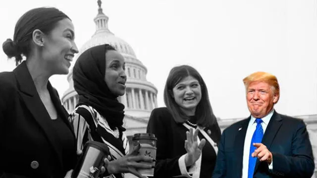 Las congresistas Ocasio-Cortez, Ilhan Omar, –atacadas por Trump– y la republicana Stevens. Foto: composición