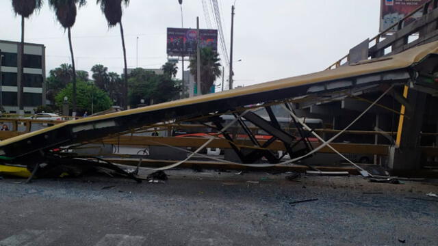 Pueblo Libre: bus se queda sin techo tras pasar por debajo de puente de la avenida Brasil [FOTOS y VIDEO]