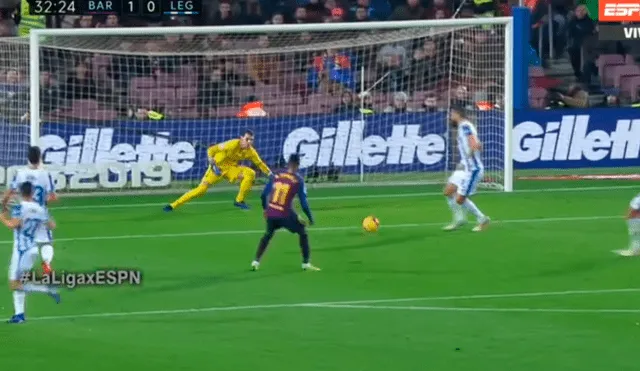 Barcelona vs Leganés: Dembélé abre el marcador con exquisita definición [VIDEO]
