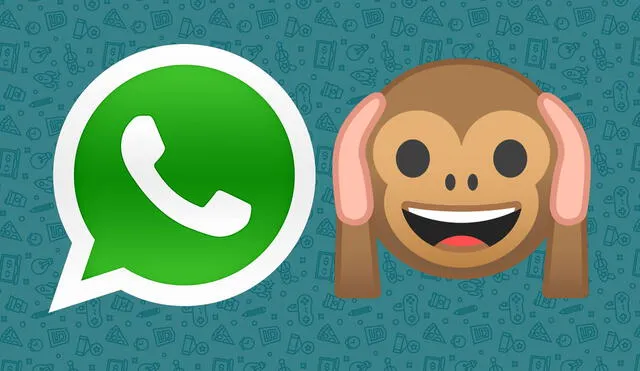 El emoji de WhatsApp del monito tapándose los oídos. Foto: captura LR