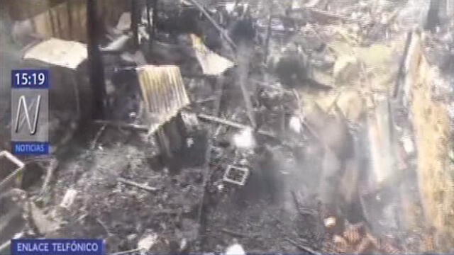 Incendio consumió vivienda en Chosica [VIDEO] 