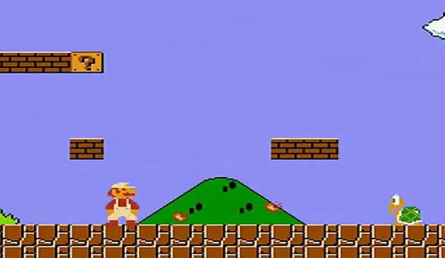 El 'nivel -1' de Super Mario Bros se repite de forma infinita. Foto: Nintendo