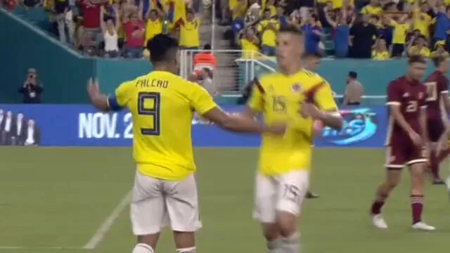 Colombia vs Venezuela: Falcao apareció con un golazo para el 1-1 [VIDEO]