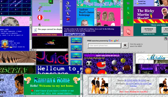 Desliza para ver más imágenes de cómo era internet en los 90.