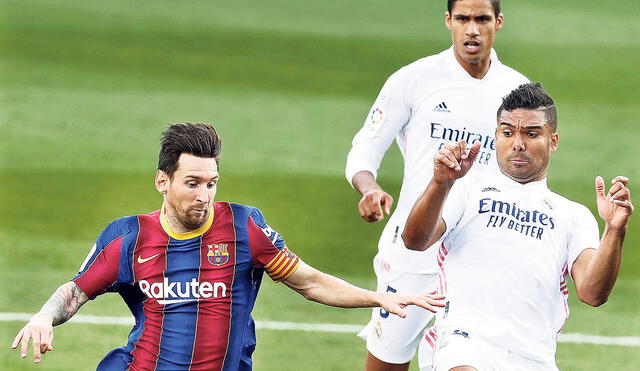 Mala racha. Lionel Messi intentó pero no logró cortar la sequía de goles en seis partidos ante el clásico rival. Foto: EFE