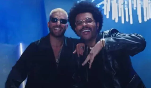 Maluma y The Weeknd presentan el videoclip de "Hawái remix" en Youtube. Foto: Captura Youtube