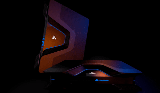 Diseño de PlayStation 5 creado por fan donde se mantiene el sistema de ventilación en forma de "V".