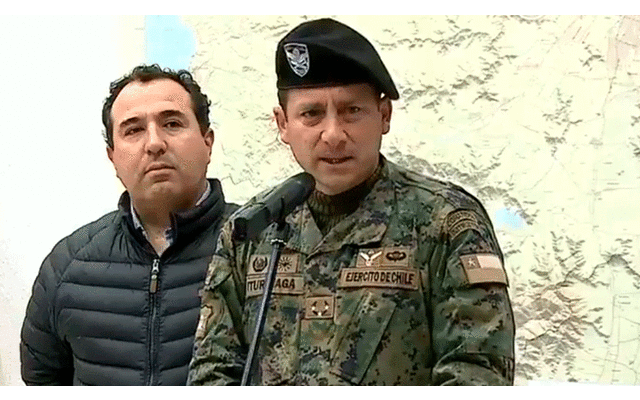 Javier Iturriaga en rueda de prensa. Captura de video: 24 Horas TVN.