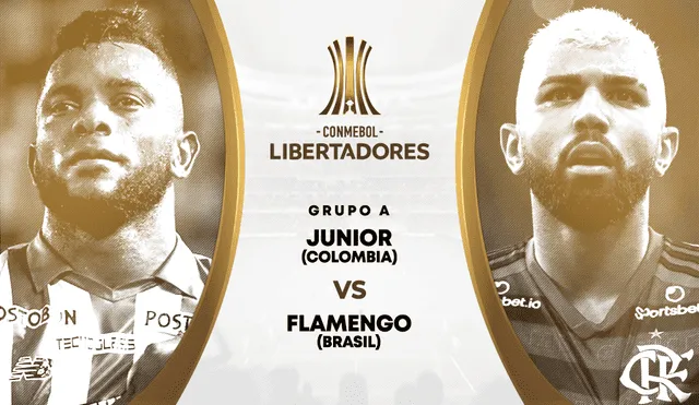 Junior enfrenta a Flamengo por la Copa Libertadores.