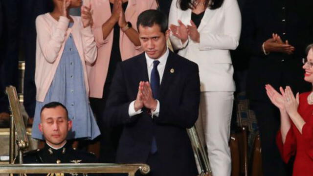Juan Guaidó en el Congreso de Estados Unidos. Foto. AFP.