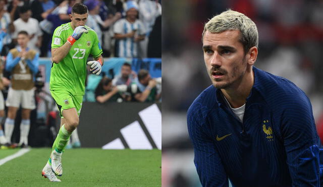 Emiliano Martínez y Antoine Griezmann son figuras de sus selecciones. Foto: Composición LR/AFP