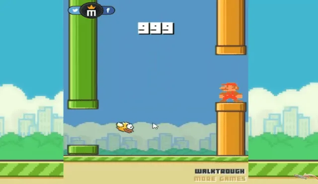 Desliza para ver cómo termina 'Flappy Bird'. Foto: Captura.