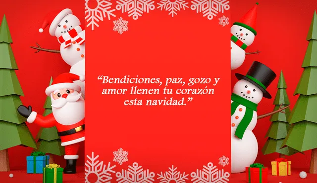 Tarjetas y postales de Navidad: las mejores frases cortas para dedicar a tus seres queridos. Foto: composición de Jazzmín Ceras/La República