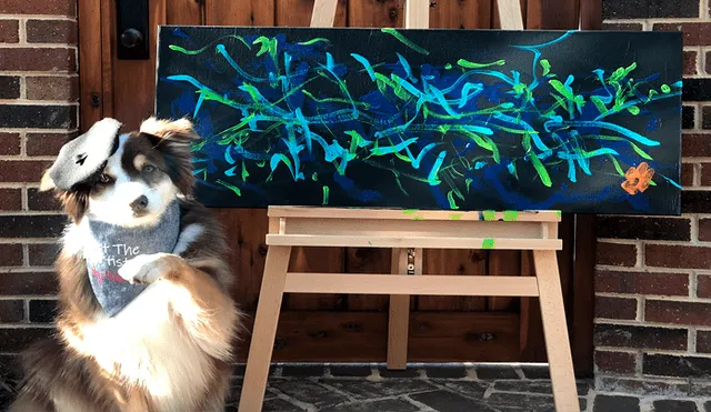 El perro ha logrado vender entre 600 a 700 pinturas a través de Instagram.