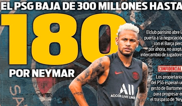 PSG pretende dejar ir a Neymar. Foto: Diario Sport.