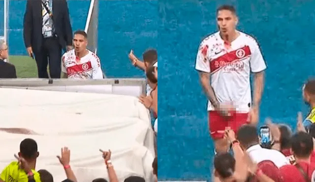 Paolo Guerrero: insultos y gestos obscenos contra hinchada del Flamengo. Foto: Captura de video.