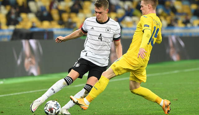 Alemania y Ucrania se enfrentan por la tercera fecha del grupo 4 en la Liga de Naciones. Foto: AFP