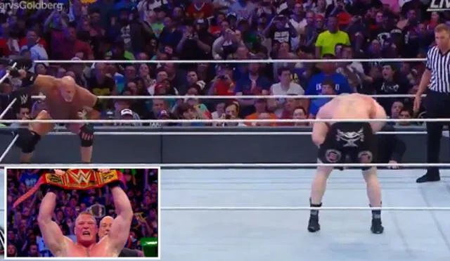 WrestleMania 33: revive la espectacular pelea de Brock Lesnar y Goldberg por el título universal de la WWE