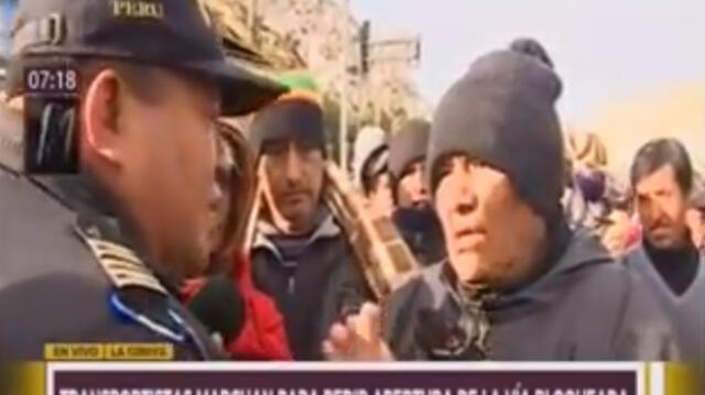 Paro agrario: policía “suplicó” a manifestantes desbloquear La Oroya [VIDEO]