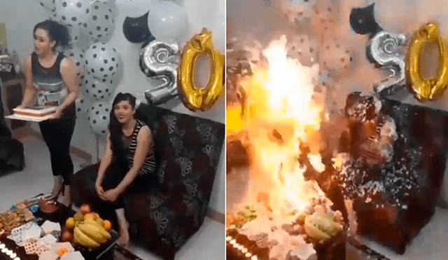 Facebook Viral: celebran cumpleaños de una joven con espuma inflamable pero pasó lo impensado