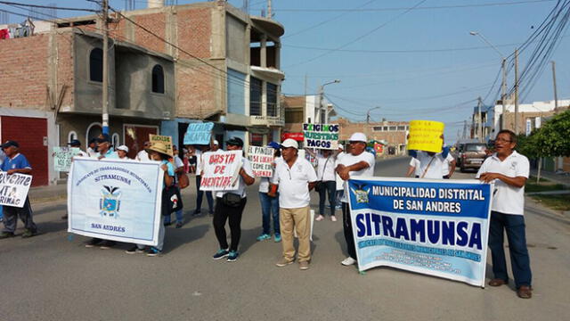 Ica: trabajadores municipales exigen pago de salarios