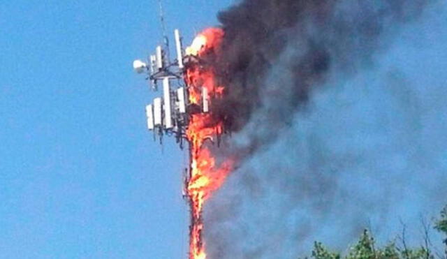 Durante las últimas semanas se han reportado varios casos de incendios de antenas. Foto: Telefe Noticias
