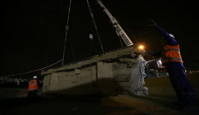 Terminan obras de retiro de estructuras dañadas del Puente Huaycoloro