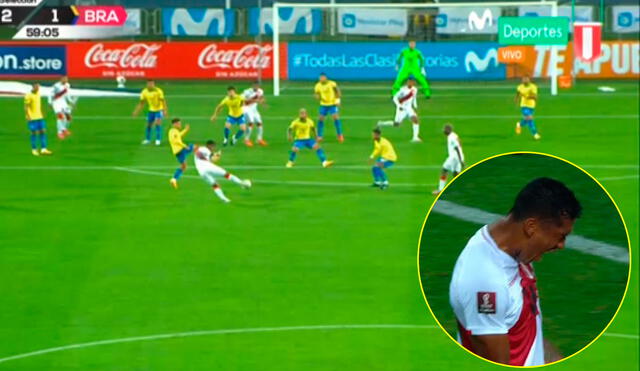 Renato Tapia marcó el segundo gol de Perú sobre Brasil por la fecha 2 de las Eliminatorias Qatar 2022. Foto: Captura de Movistar Deportes