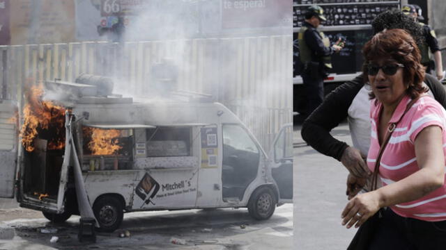 Vivo X el Rock: pánico a las afueras de San Marcos por incendio de ‘foodtruck’ [FOTOS]