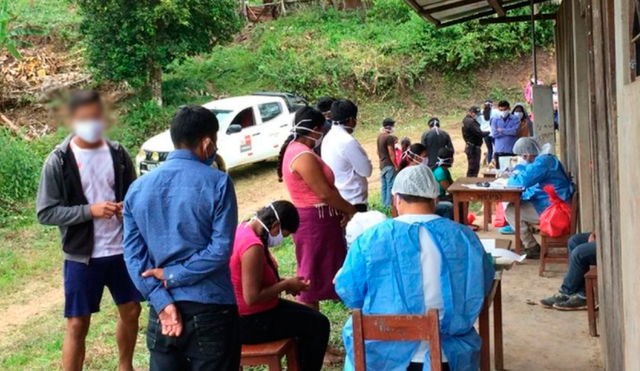 Tamizaje en comunidad nativa de Cajamarca.