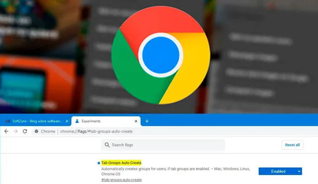 Google Chrome permite agrupar las pestañas por categorías. Sin embargo, la función está oculta. Conoce cómo activarla. Foto: Xataka/SoftZone