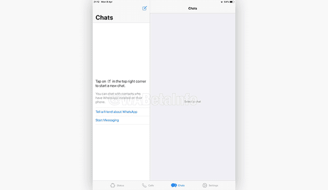 WhatsApp está preparando el lanzamiento de su nueva versión para iPad. | Foto: WABetaInfo
