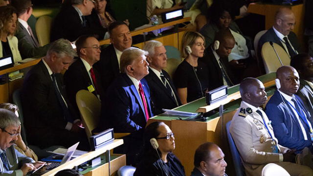 Donald Trump aparece sorpresivamente en la Cubre de Acción Climática de la ONU. Foto: AFP